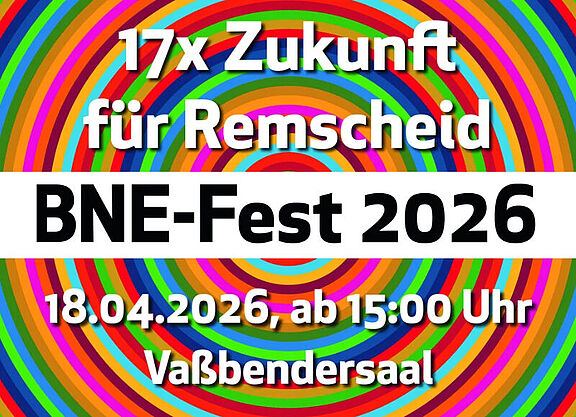 Grafik, 17x Zukunft – Einladung zum BNE-Fest 2026 in Remscheid